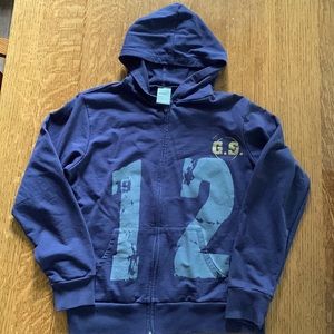 Girlscouts navy zip 100 year anniversary sweatshirt. Size medium. Lightweight